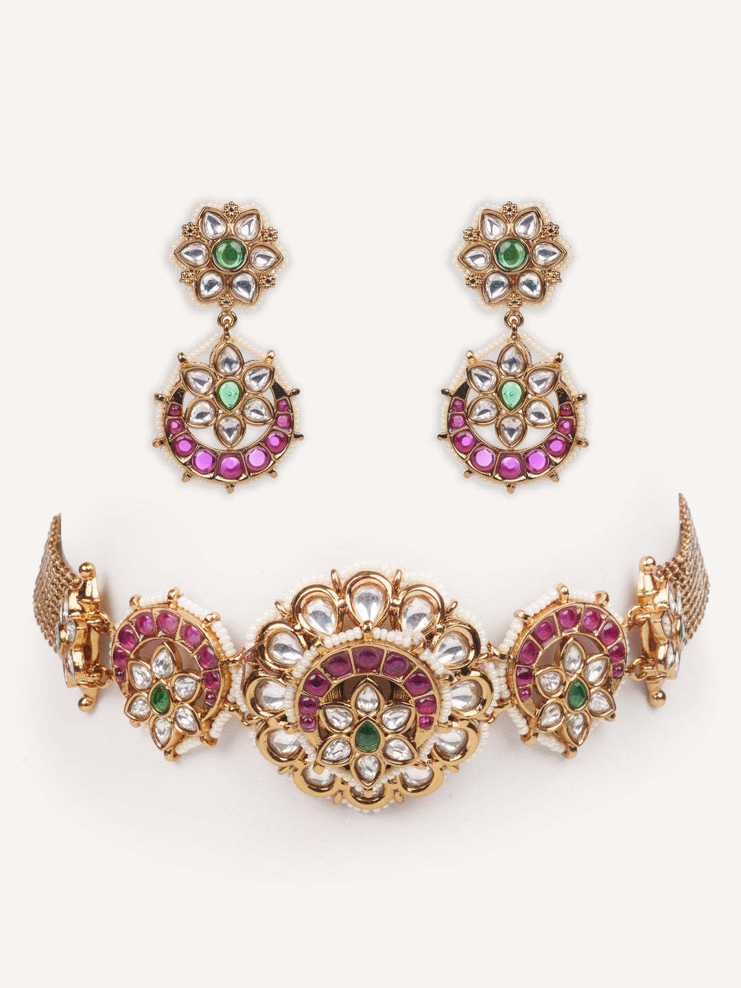 Taniraaz Pink Kundan Choker