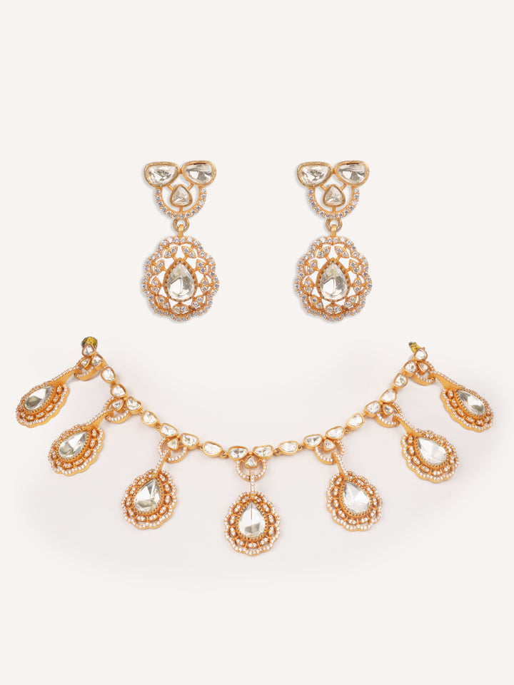 Mehnaz Moissanite Necklace Set