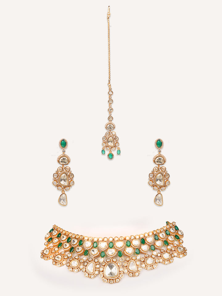 Keyara Green Moissanite Bridal Set