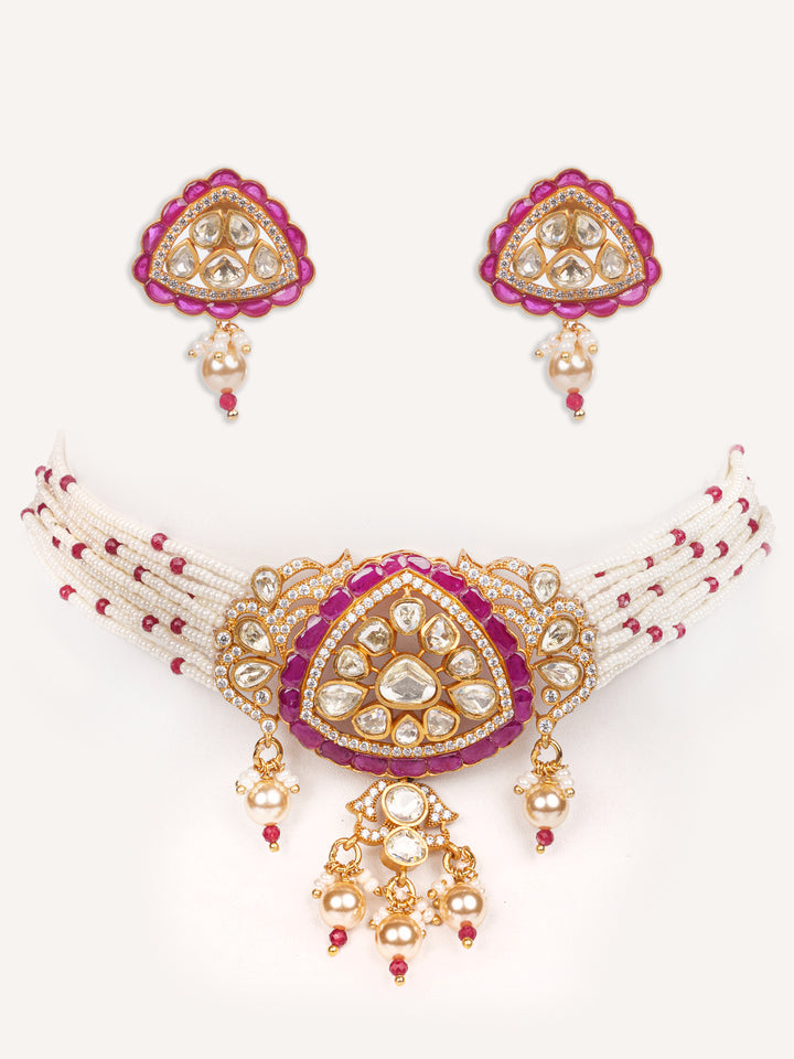 Arshita Red Moissanite Choker