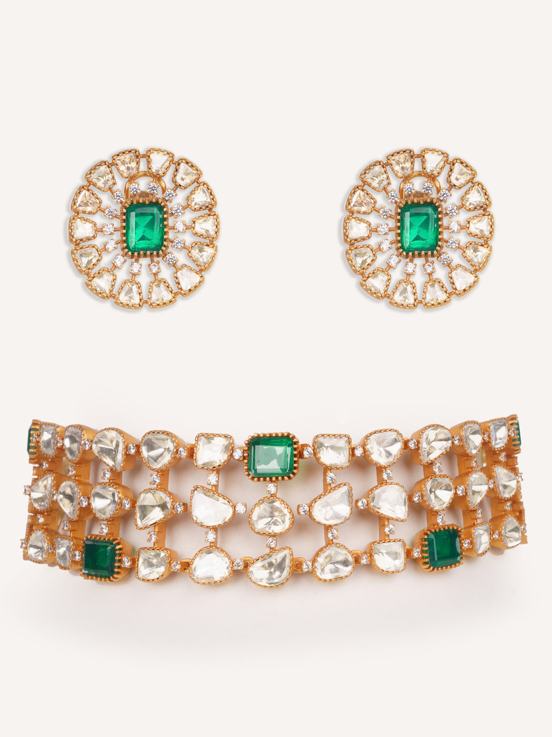 Kashira Green Moissanite Choker