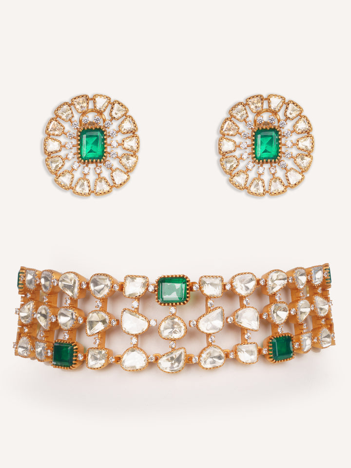 Kashira Green Moissanite Choker