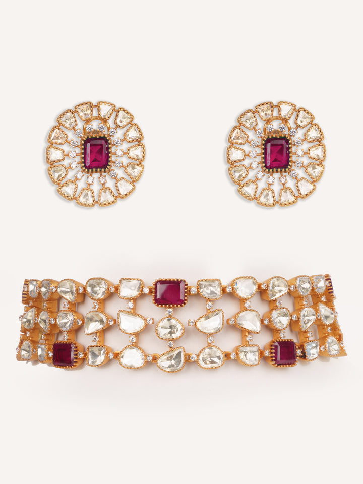 Kashira Red Moissanite Choker