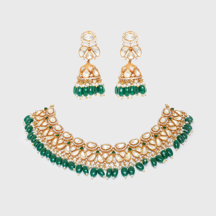 Rida Green Moissanite Necklace Set