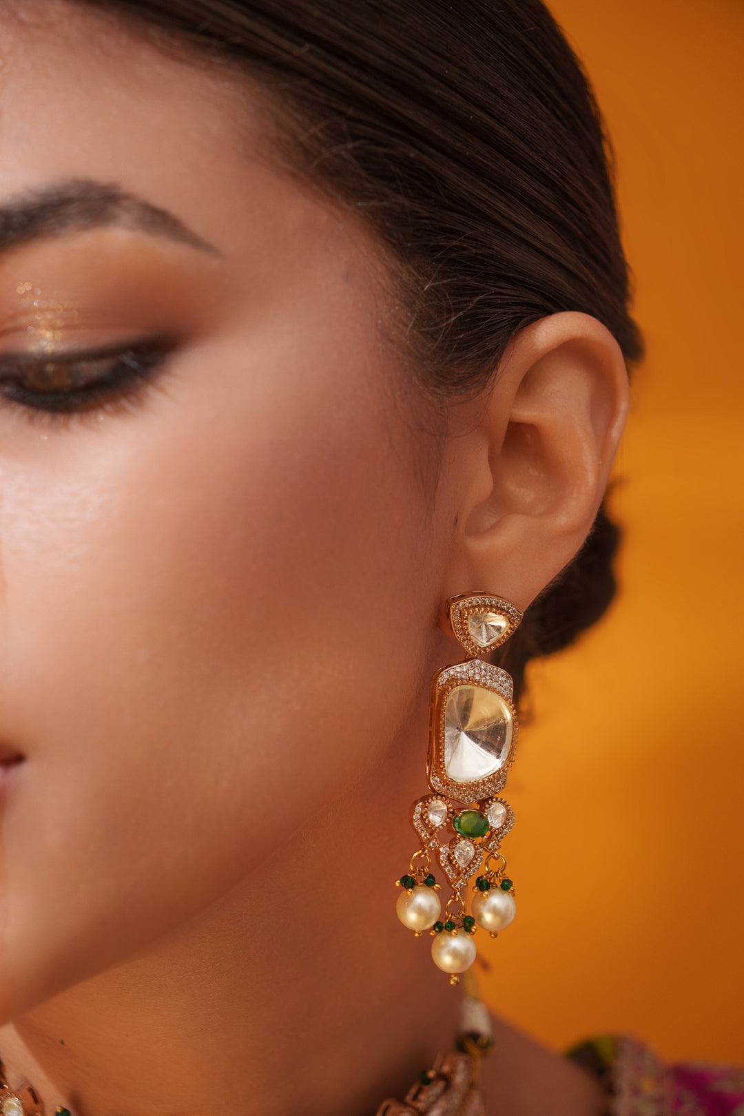 Raveena Green Polki Choker