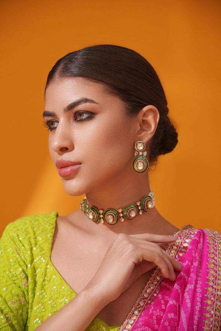 Tarisha Green Polki Choker