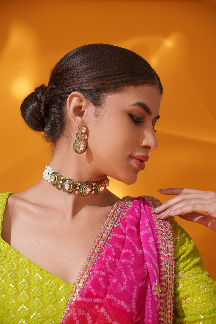 Tarisha Green Polki Choker