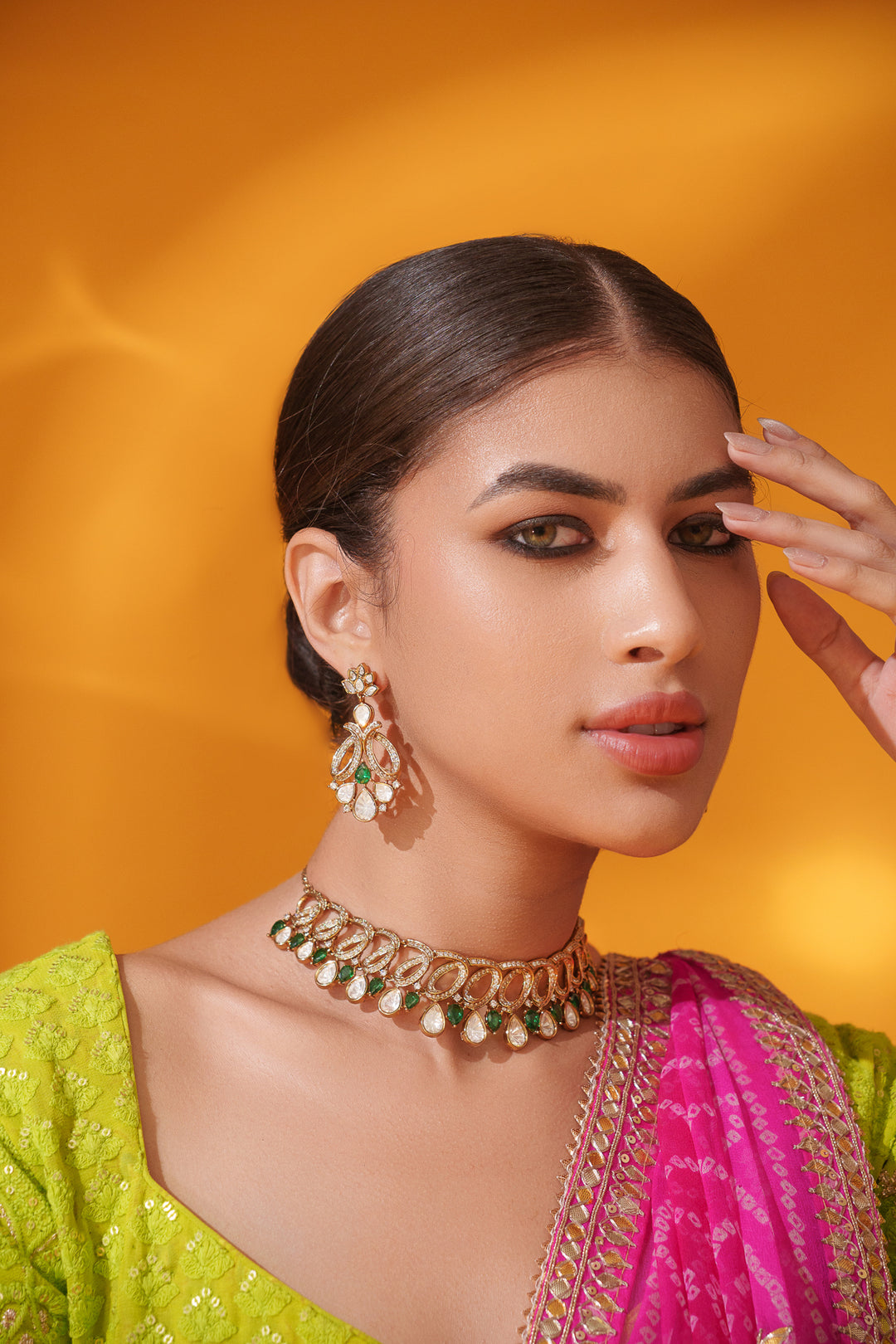 Yashna Green Polki Choker