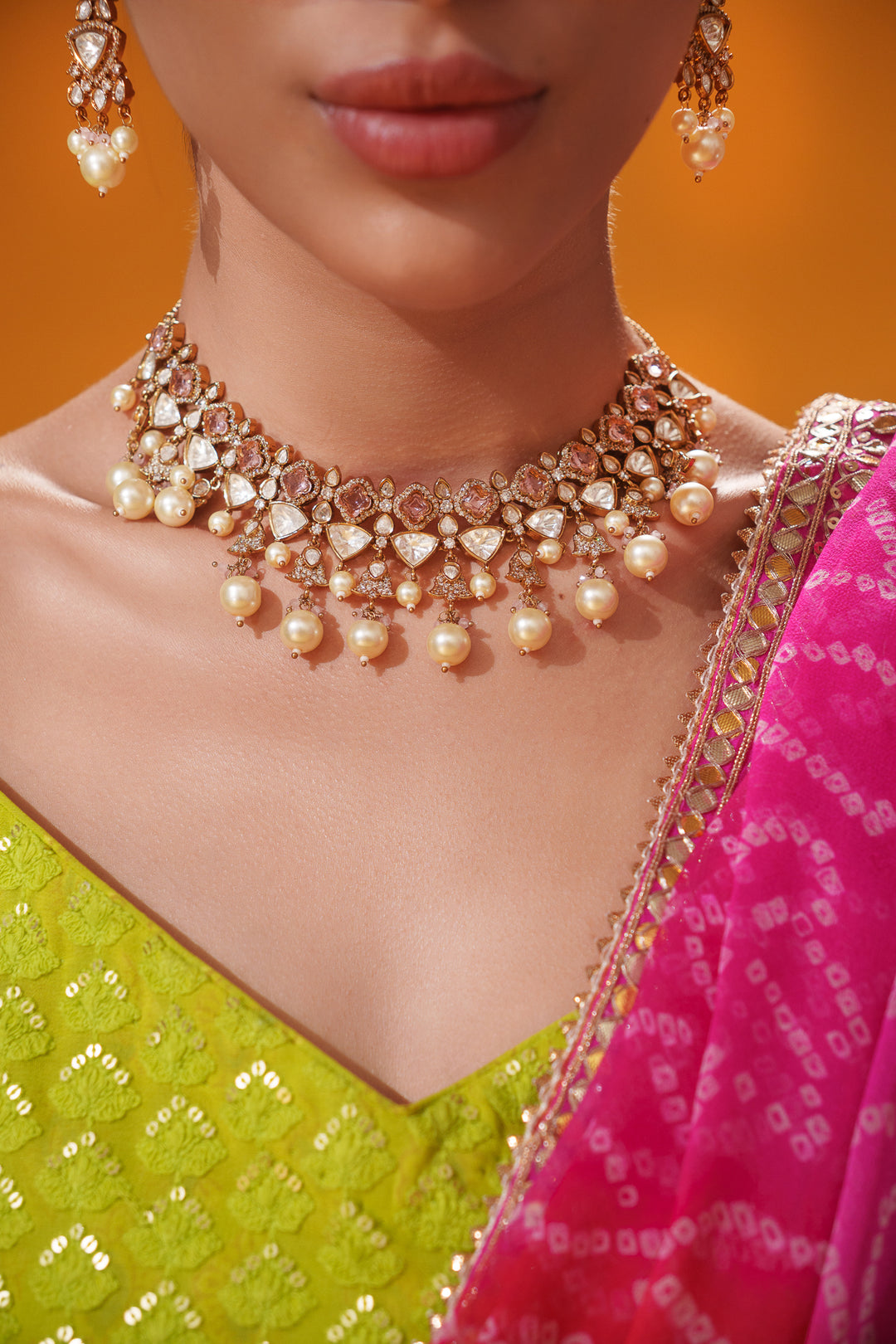 Reya Polki Necklace Set