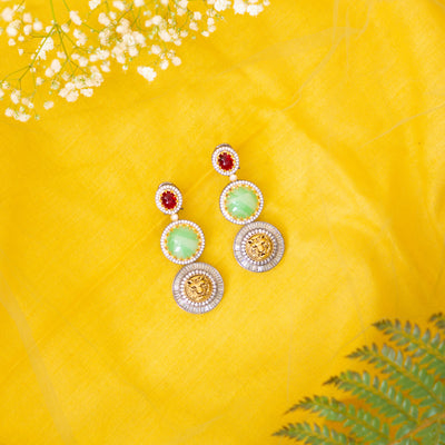 Ganavi Coloured Kundan Earrings zevarbygeeta