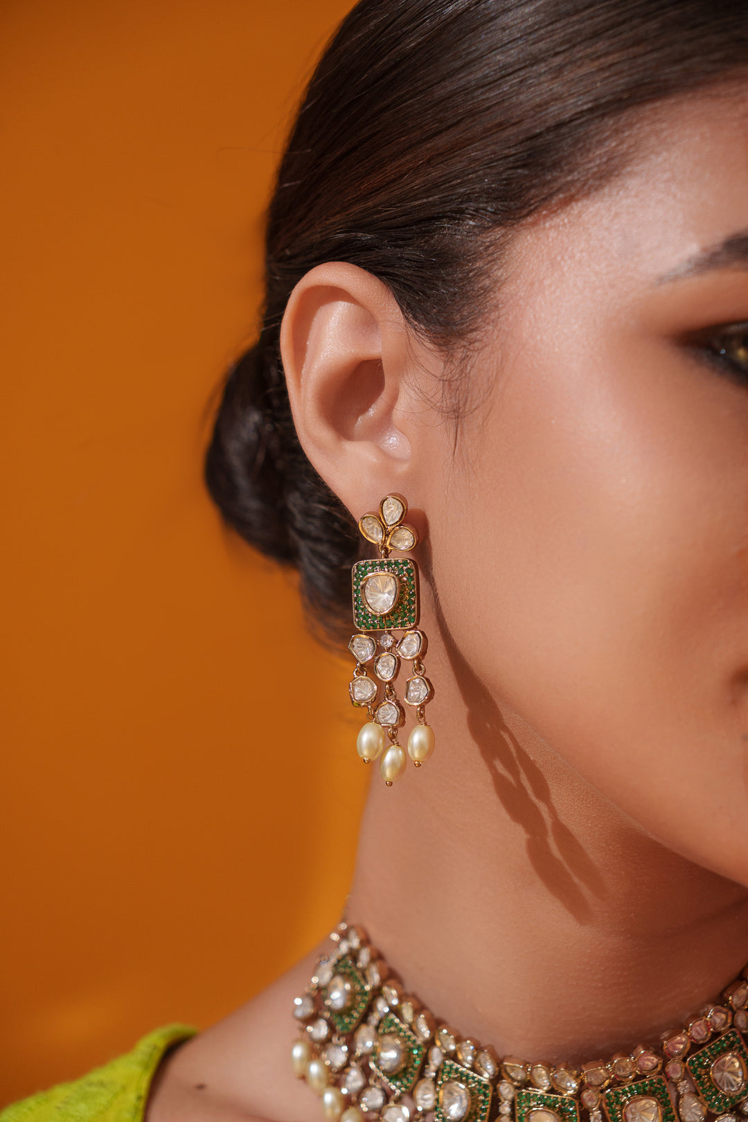 Arunika Green Polki Choker