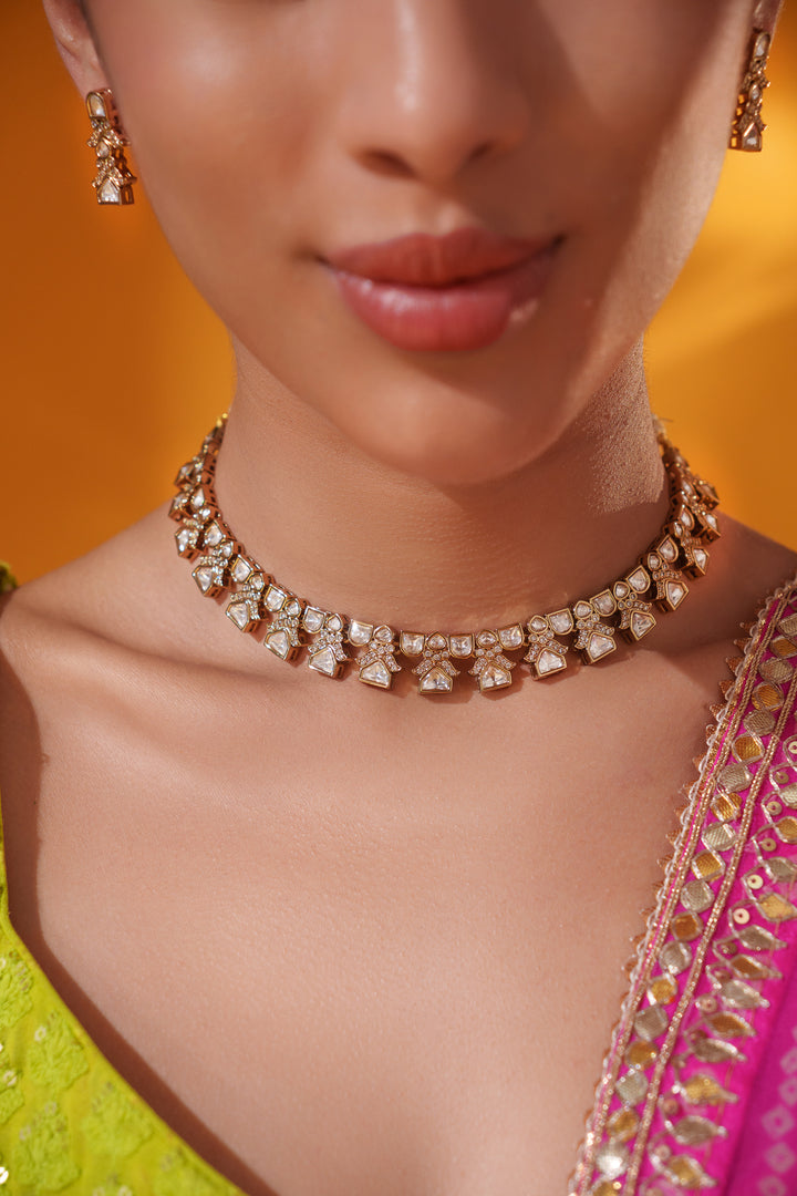 Shiyana Polki Necklace Set