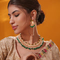 Aamira Green Moissanite Necklace Set