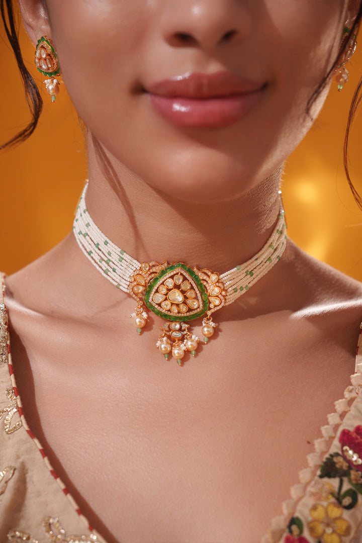 Arshita Green Moissanite Choker