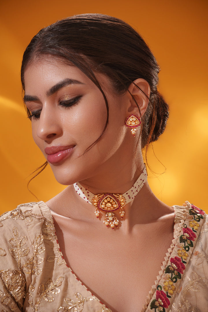 Arshita Red Moissanite Choker