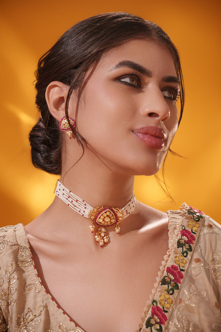 Arshita Red Moissanite Choker