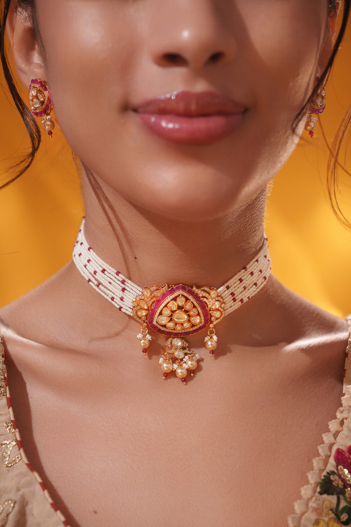 Arshita Red Moissanite Choker