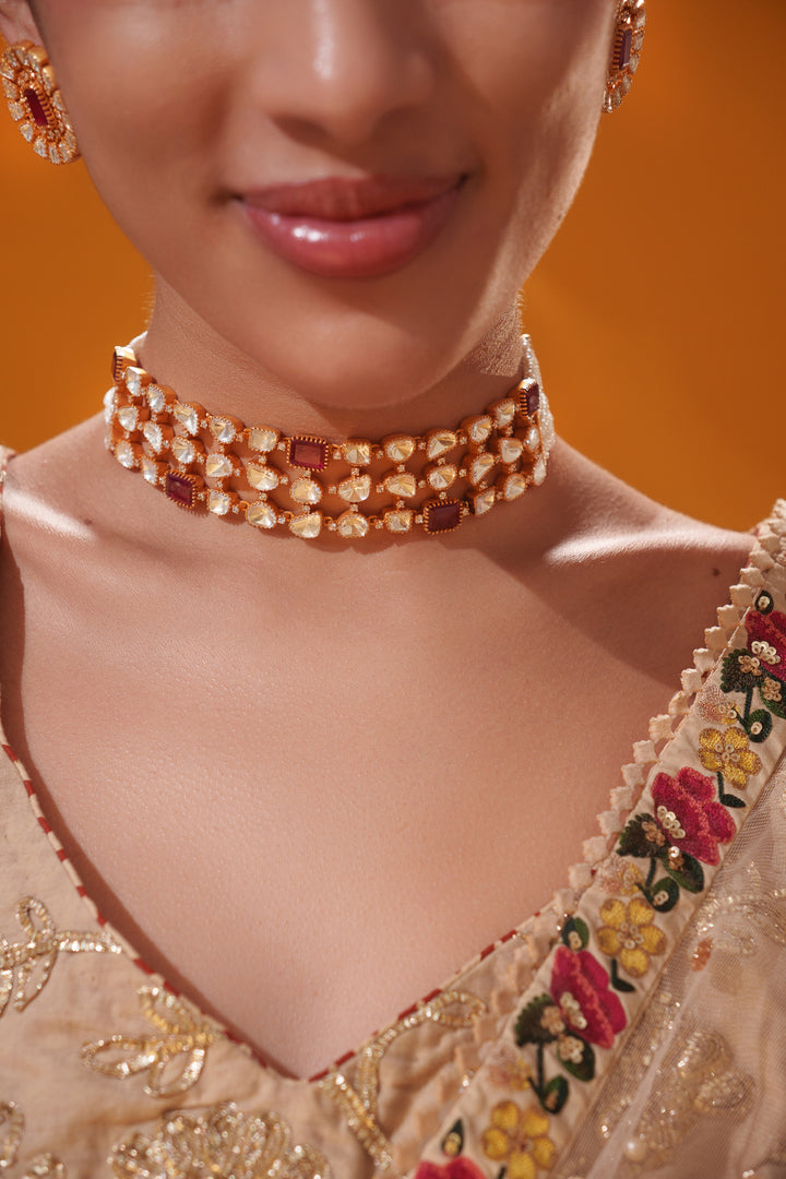 Kashira Red Moissanite Choker