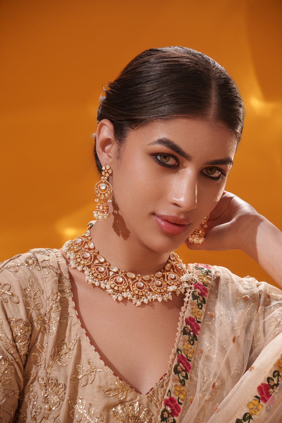 Yuvika Moissanite Necklace Set