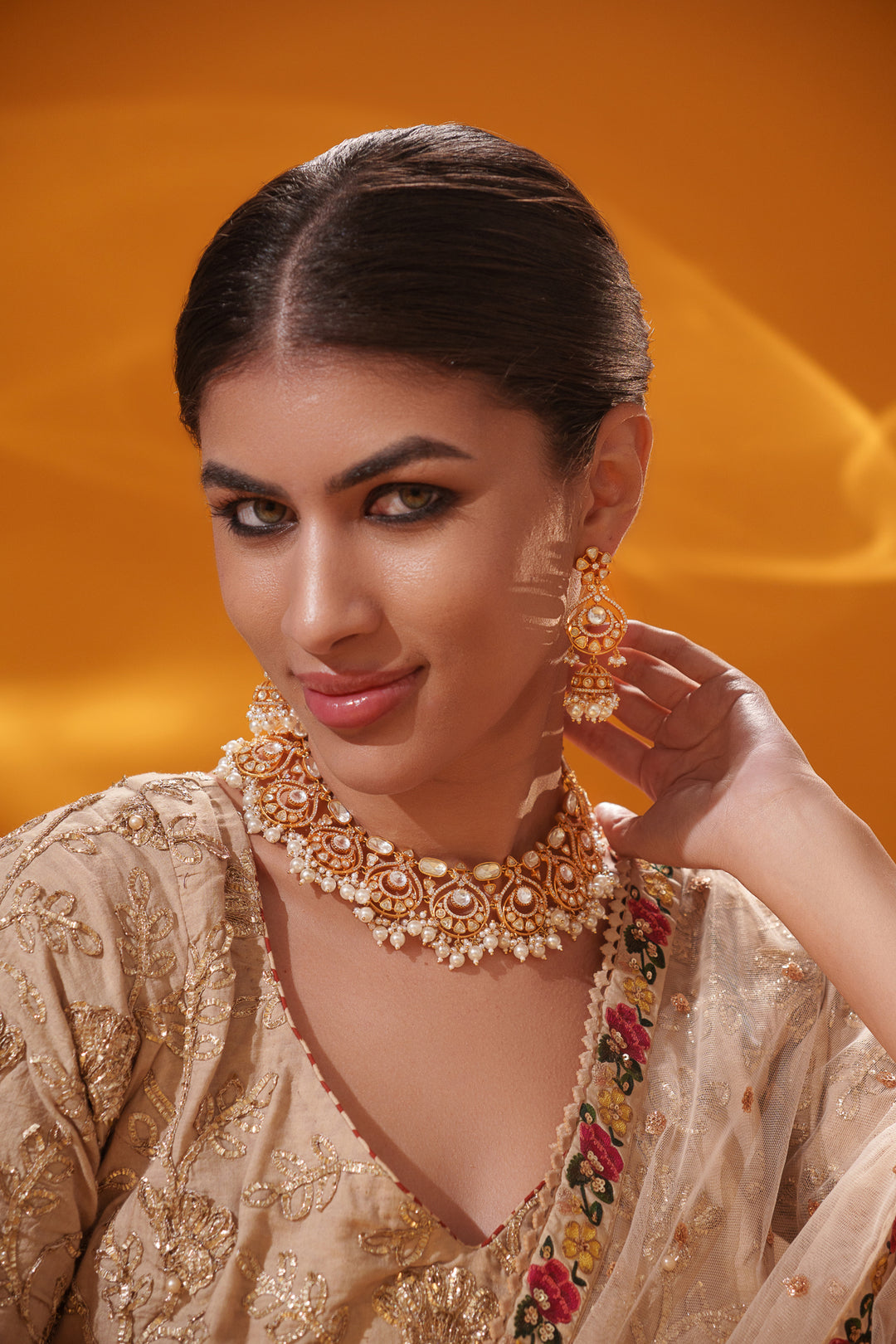 Yuvika Moissanite Necklace Set