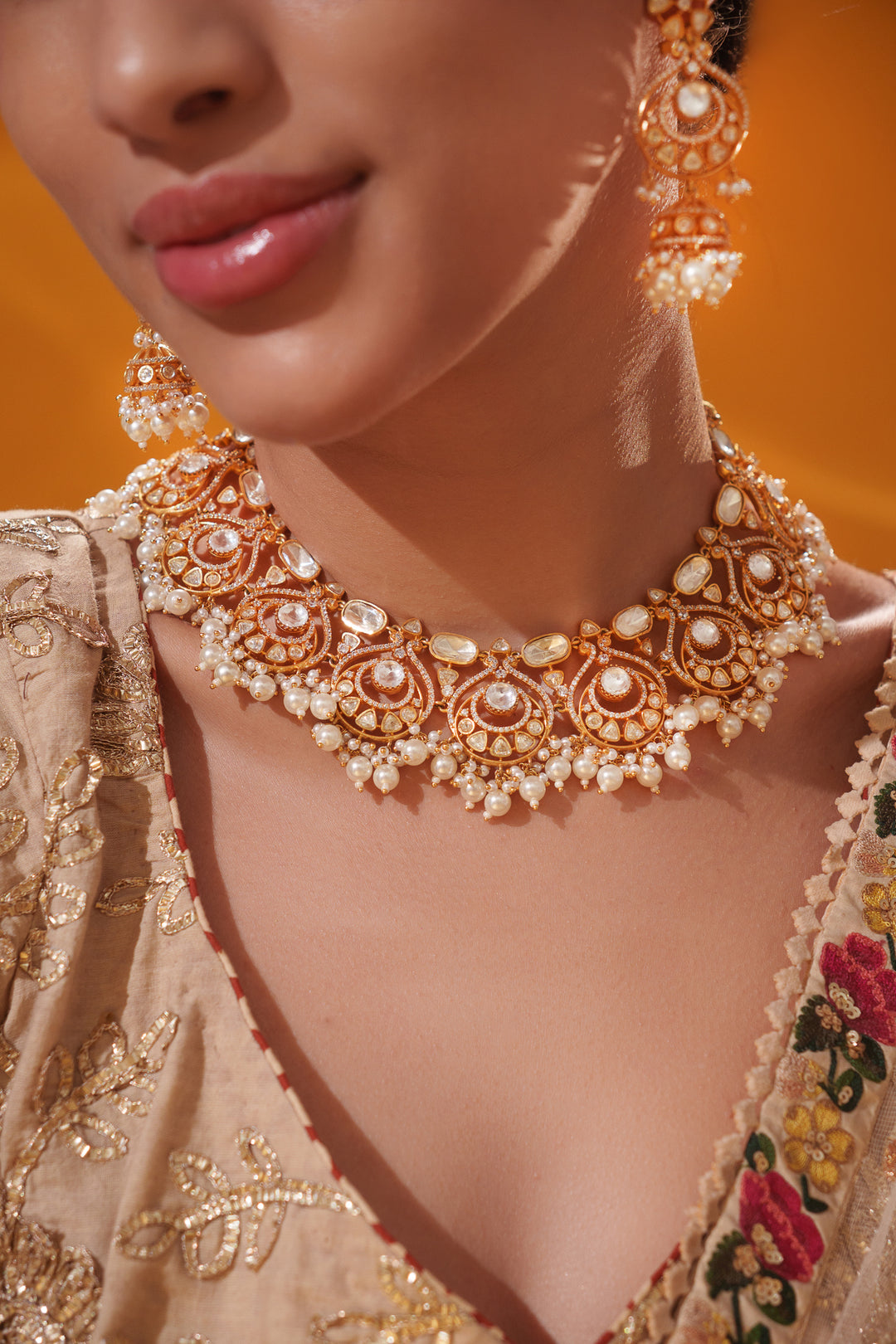 Yuvika Moissanite Necklace Set