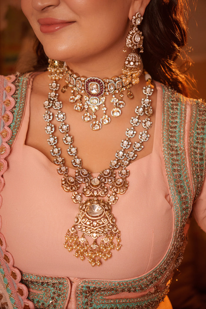 Heerani Pink Polki Choker - Zevar by Geeta