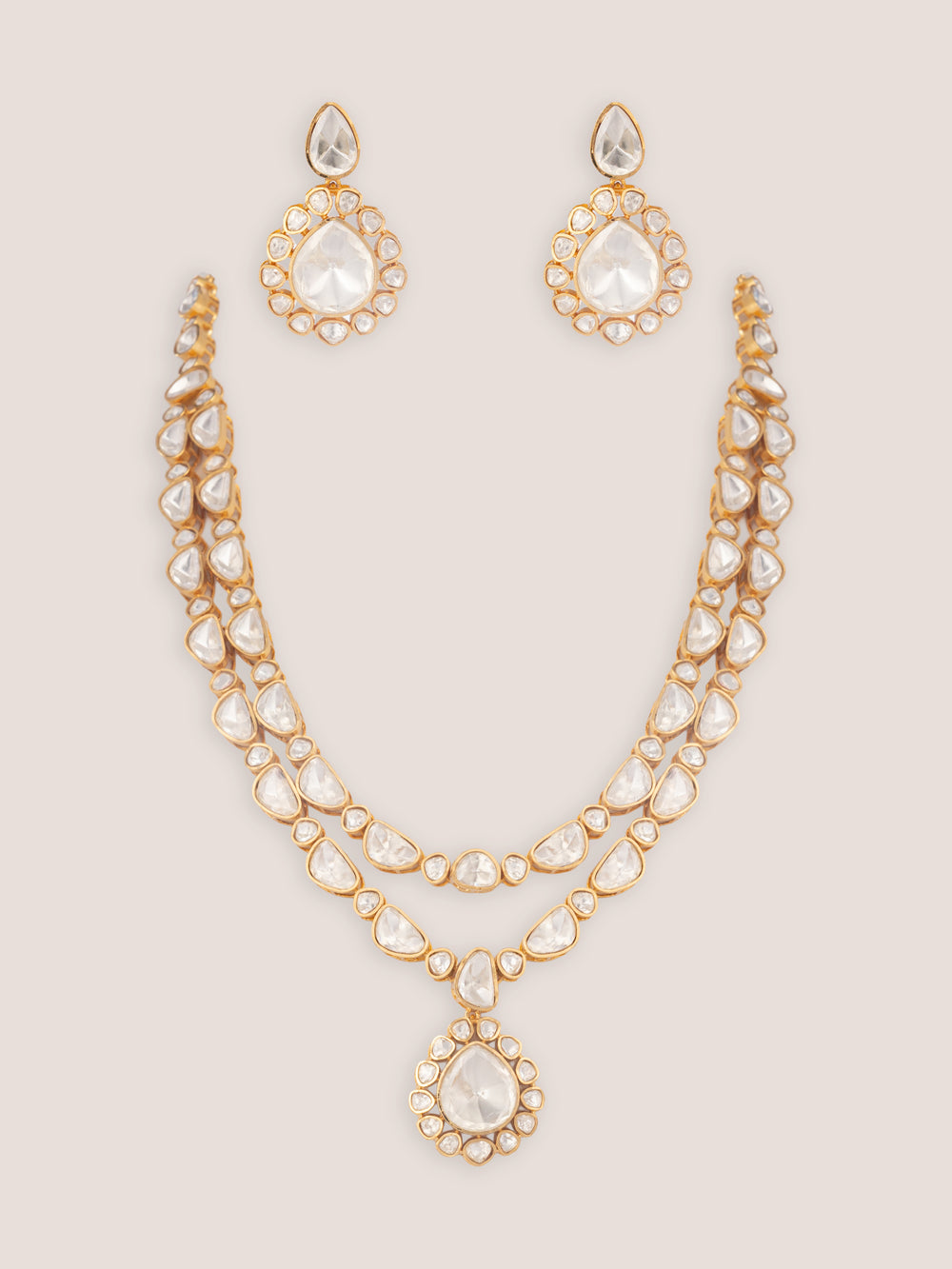 Ira Gold Finish Moissanite Long Set - alternate view
