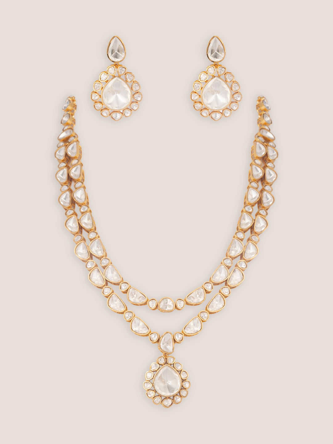 Ira Gold Finish Moissanite Long Set