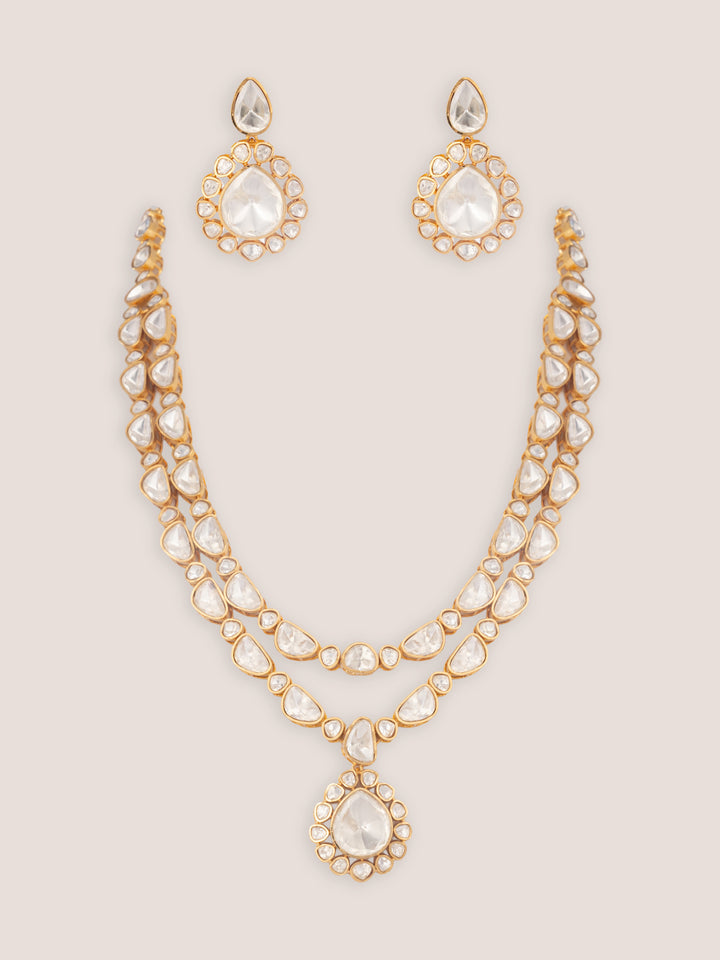 Ira Gold Finish Moissanite Long Set