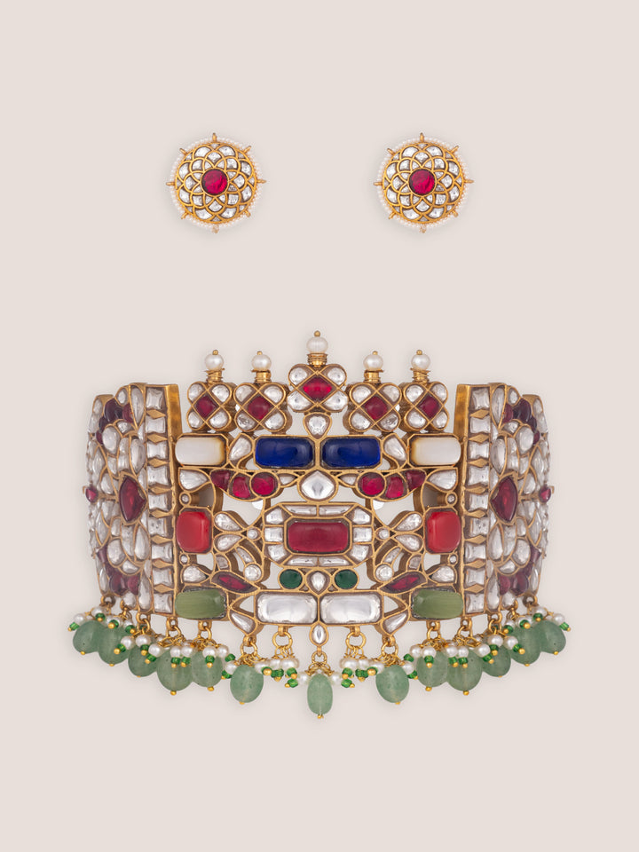Ishika Multicolor Kundan Choker