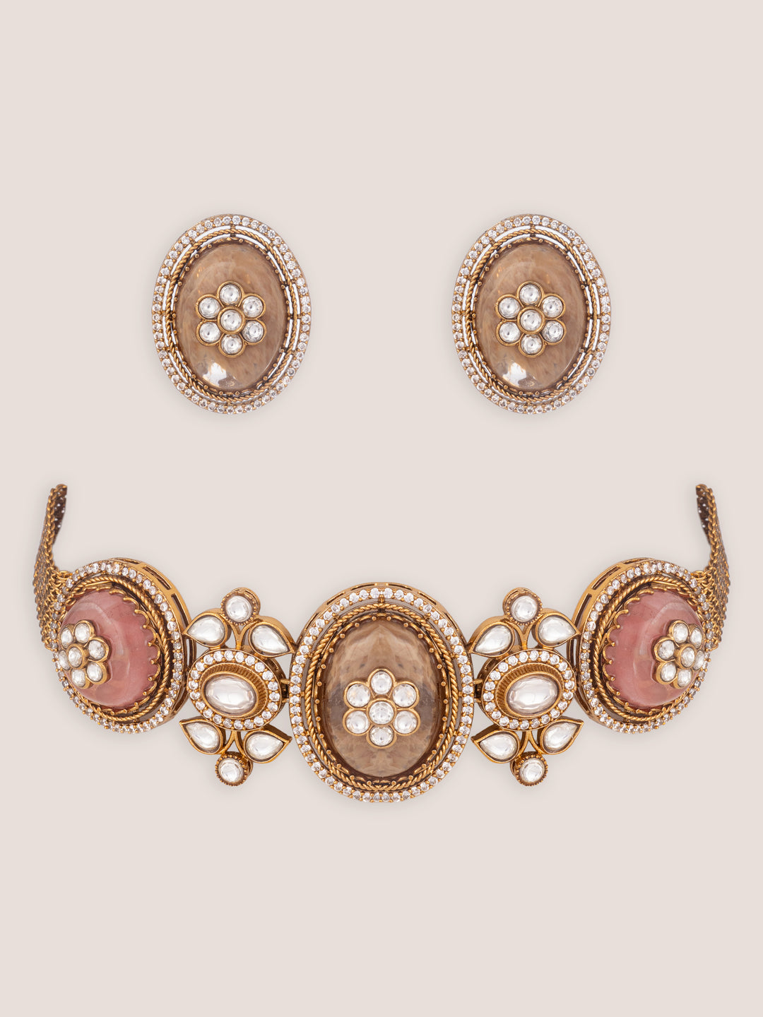 Niraaz Pink Kundan Choker