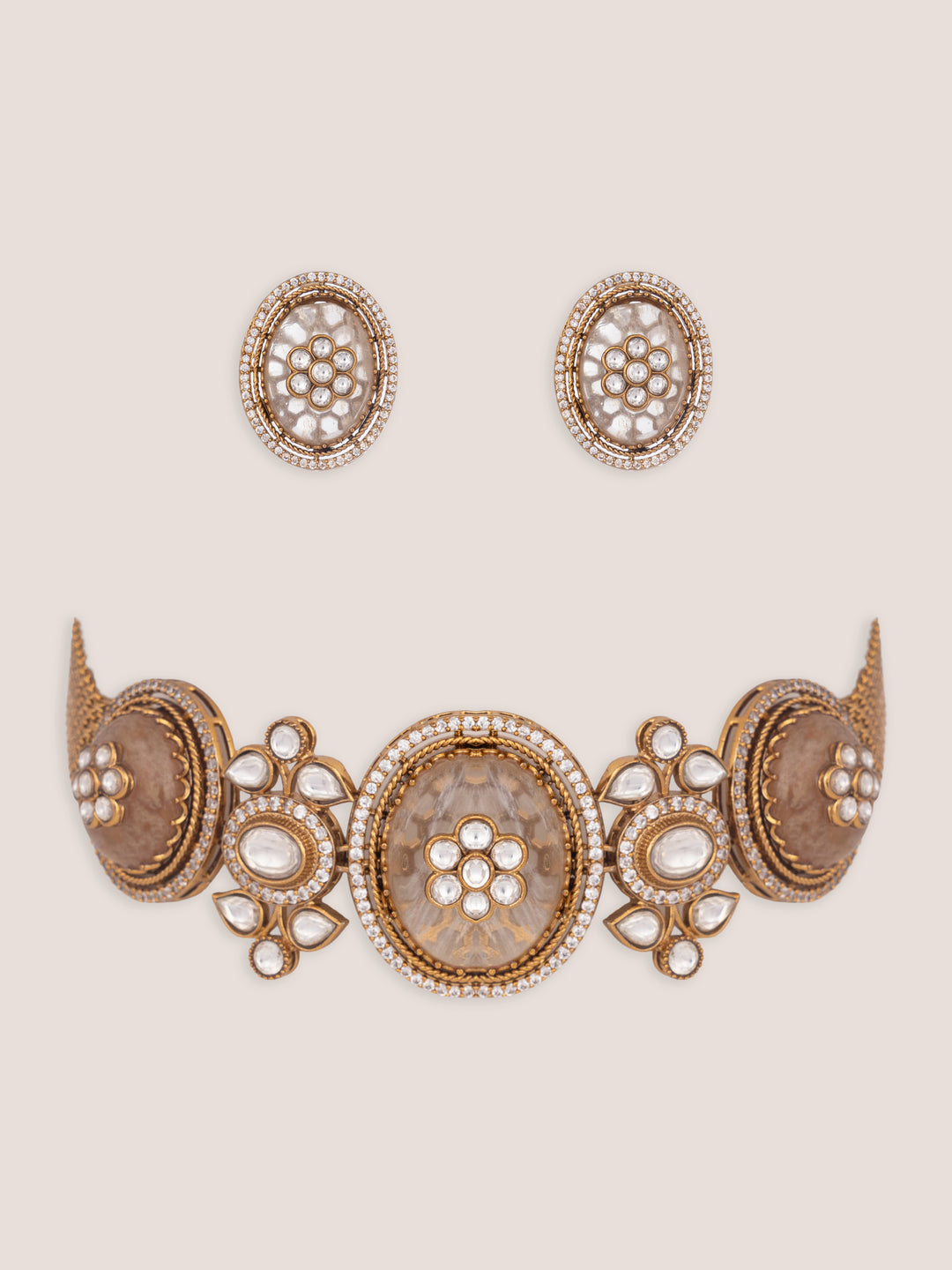 Niraaz Gold Finish Kundan Choker