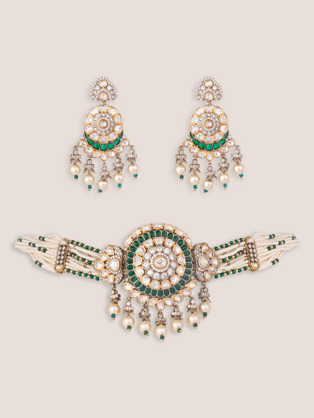 Laisha Green Kundan Choker - alternate view