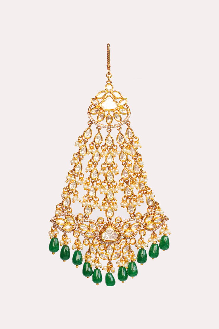 Sahiba Green Kundan Passa