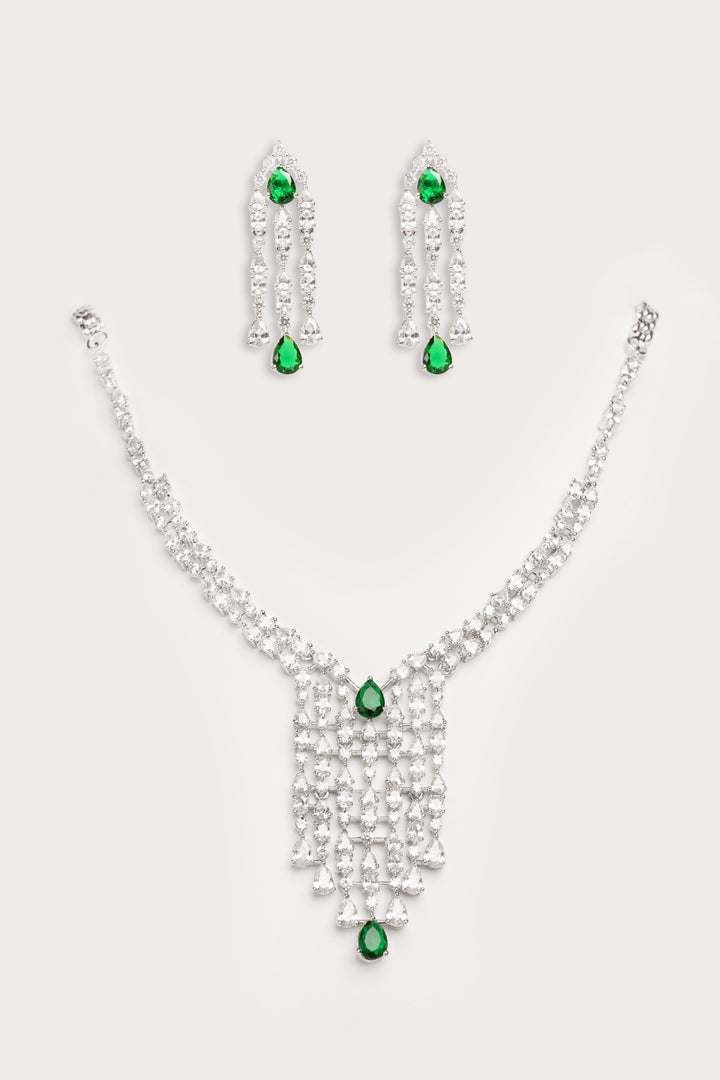Amaya Emerald Diamond Necklace Set