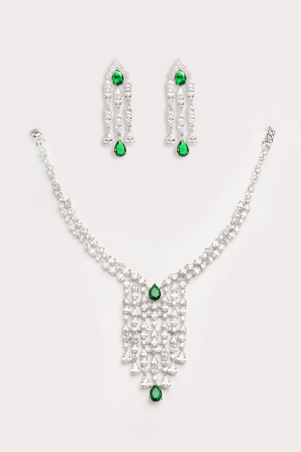 Amaya Green Diamond Necklace Set