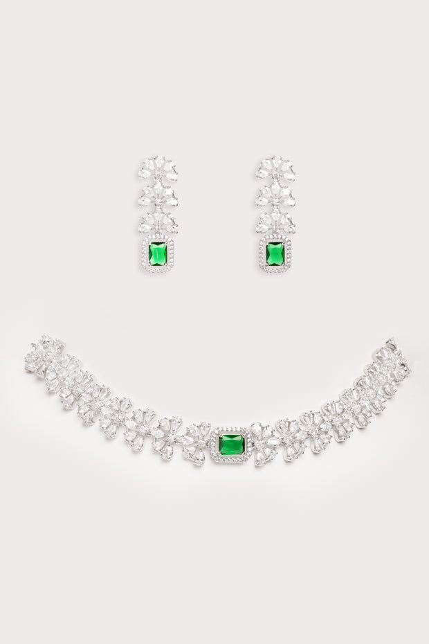 Tiya Green Diamond Choker