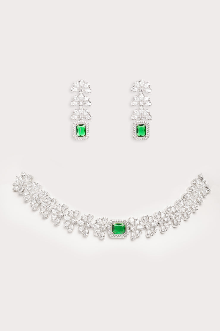 Tiya Green Diamond Choker