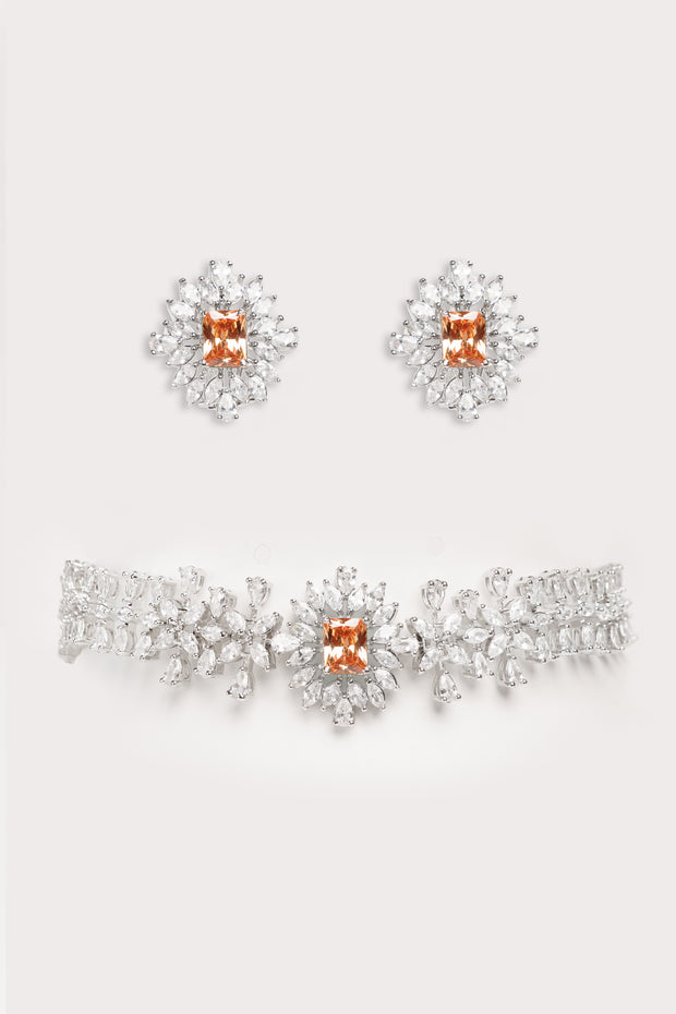 Myra Peach Diamond Choker