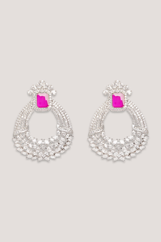 Dhithi Pink Diamond Earrings