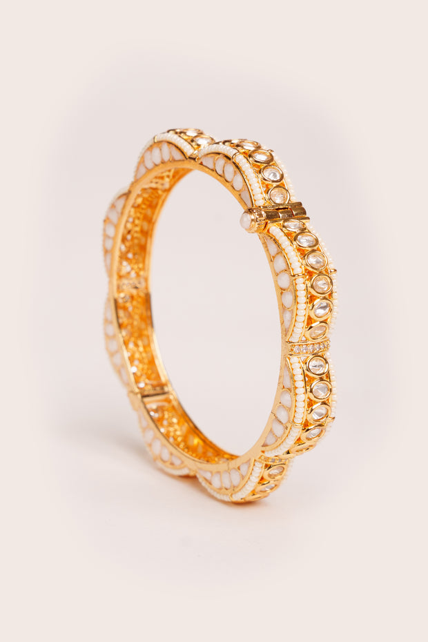 Mahika Mint White Kundan Kadas