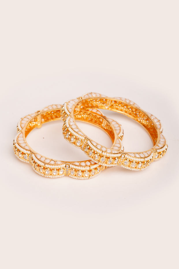 Mahika Mint White Kundan Kadas