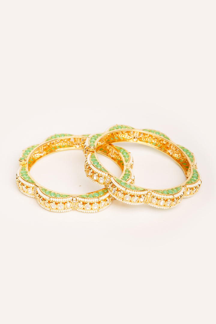 Mahika Mint Green Kundan Kadas
