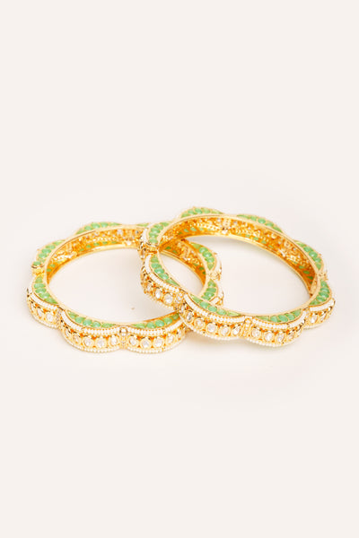 Mahika Mint Green Kundan Kadas