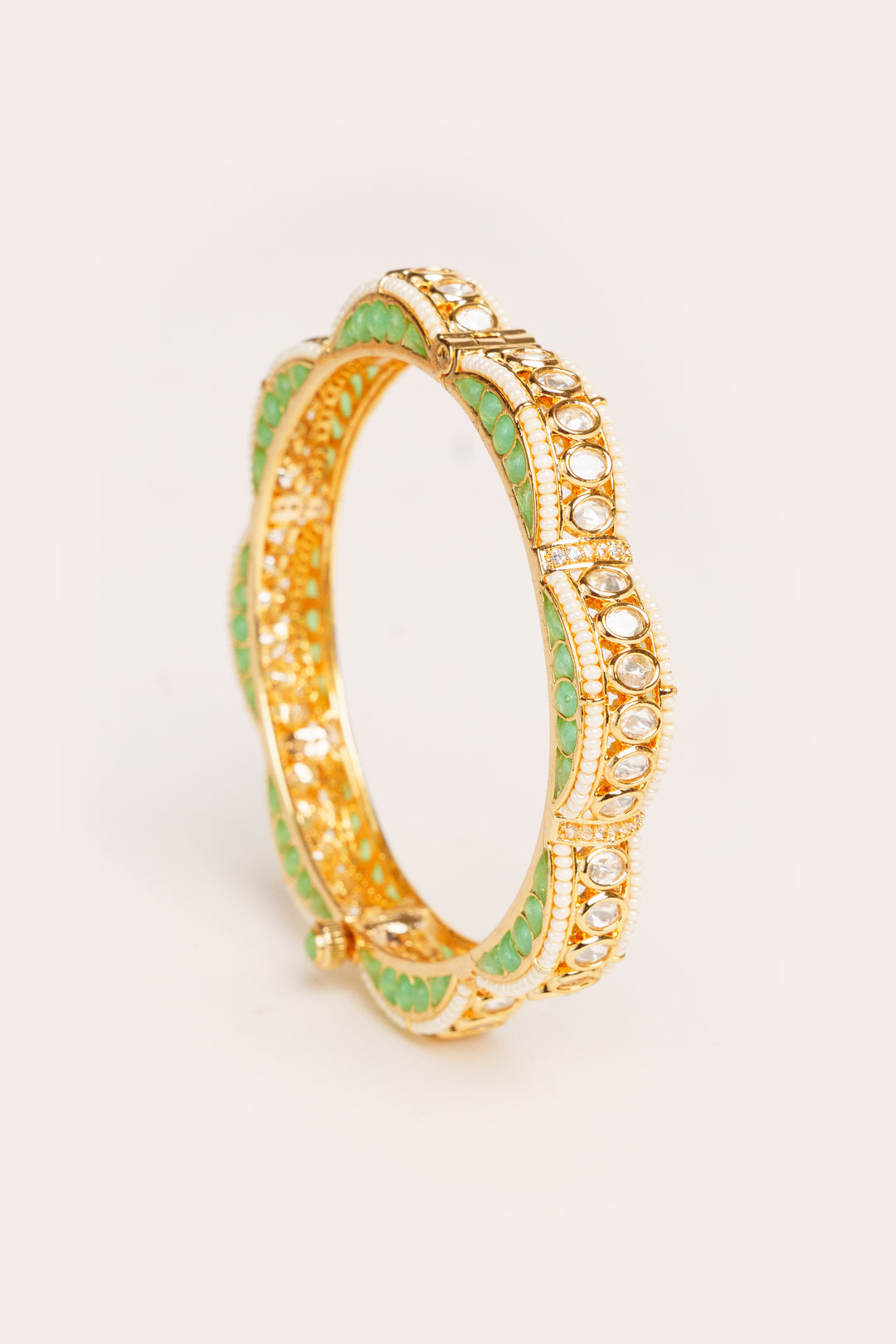 Mahika Mint Green Kundan Kadas