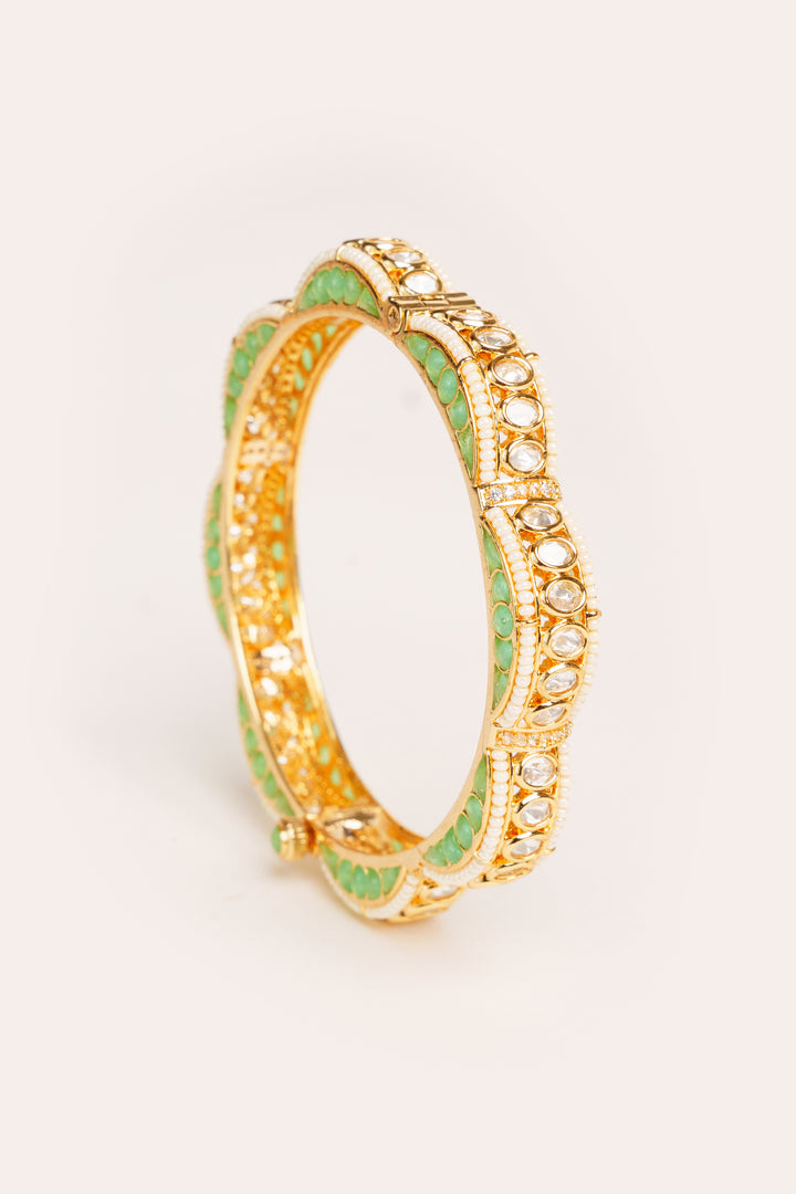 Mahika Mint Green Kundan Kadas
