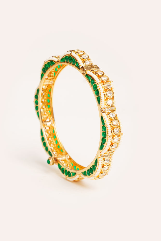 Mahika Green Kundan Kadas