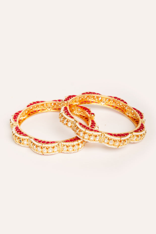 Mahika Red Kundan Kadas