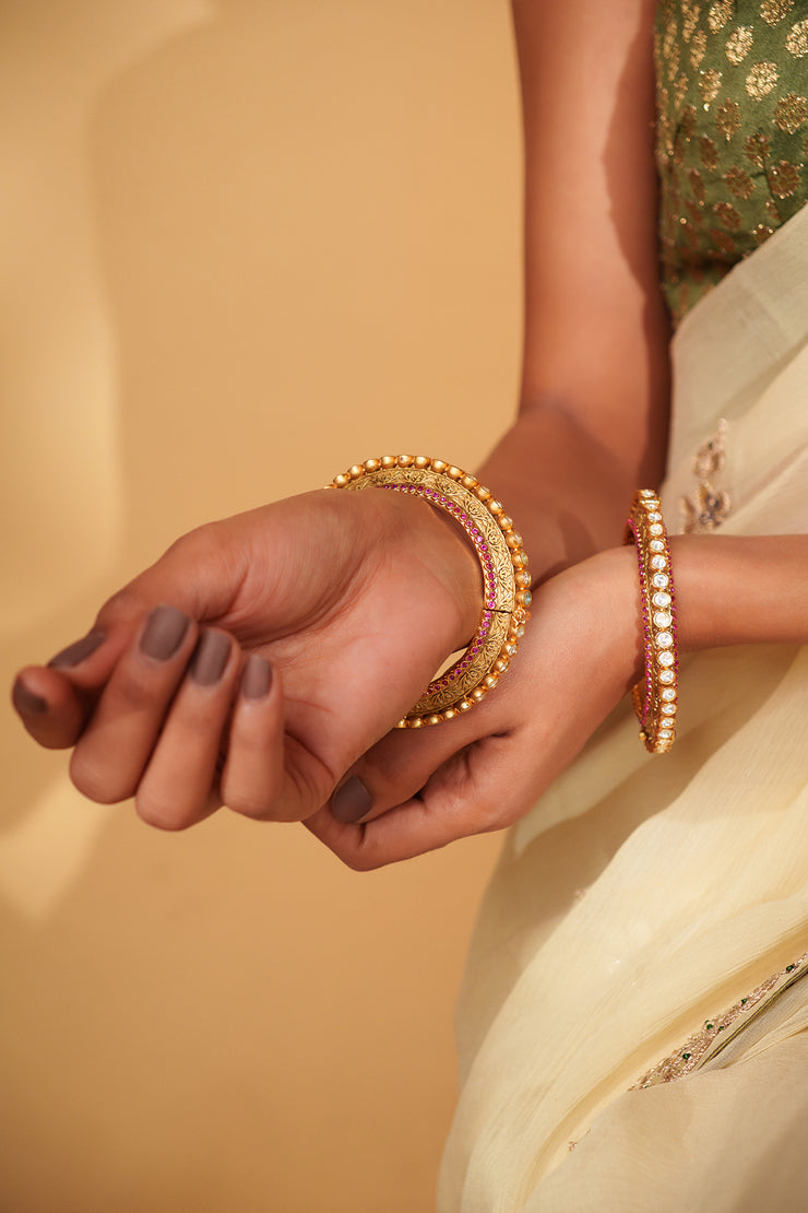 Sonam Pink Kundan Kadas