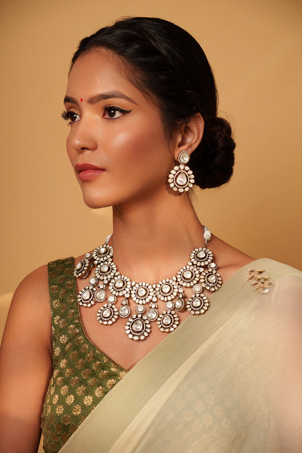 Ezara Polki Necklace Set